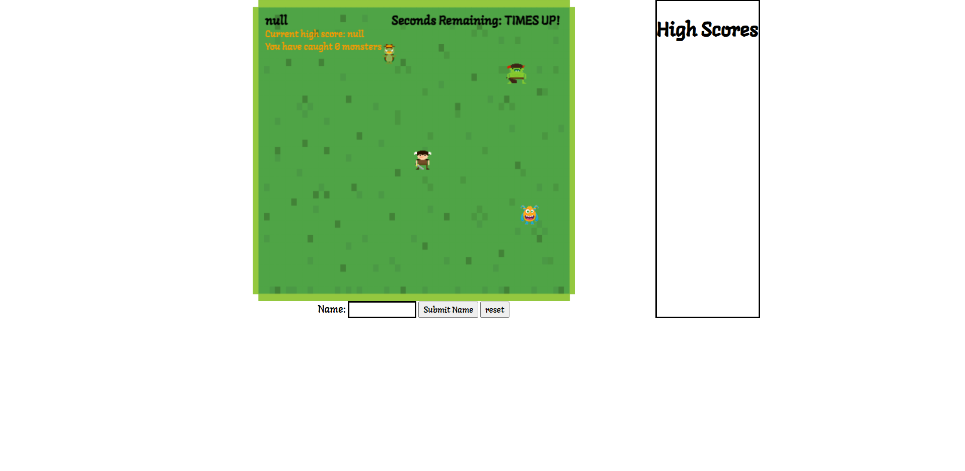 Monster Catch Game Screenshot