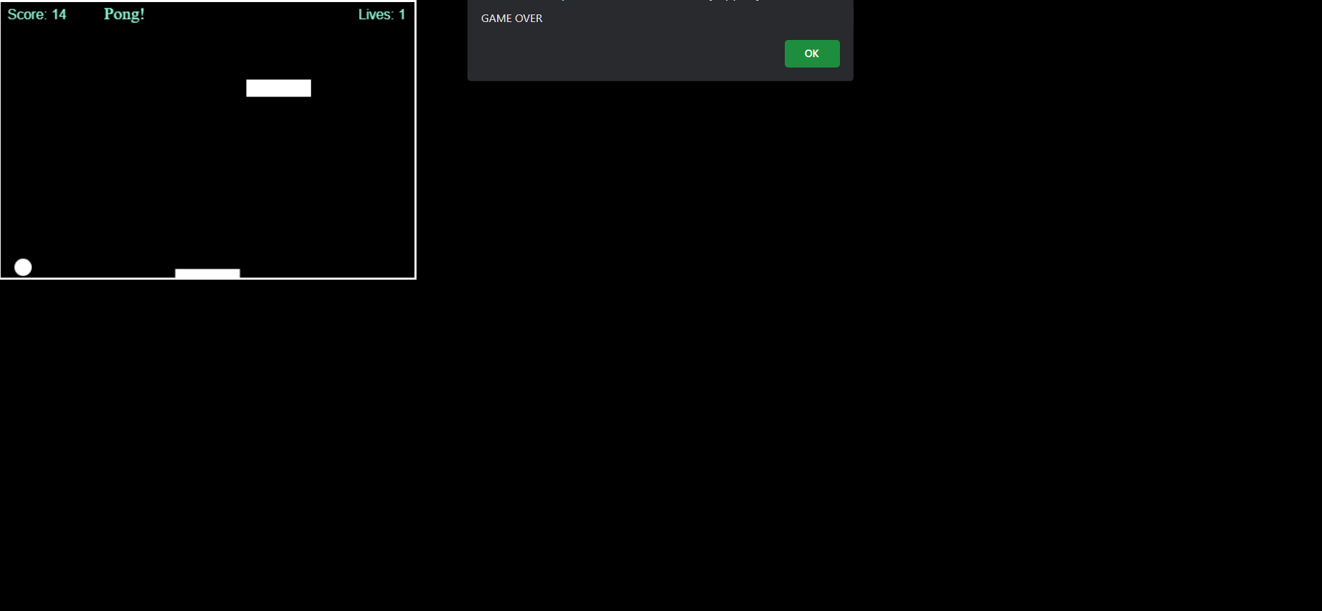 Pong Game Screenshot